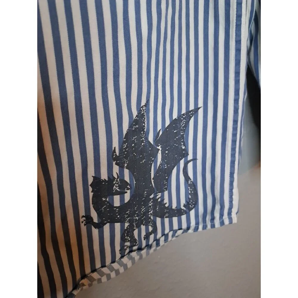 Gymboree Boy's Striped Button Down Long Sleeve Shirt Size Medium